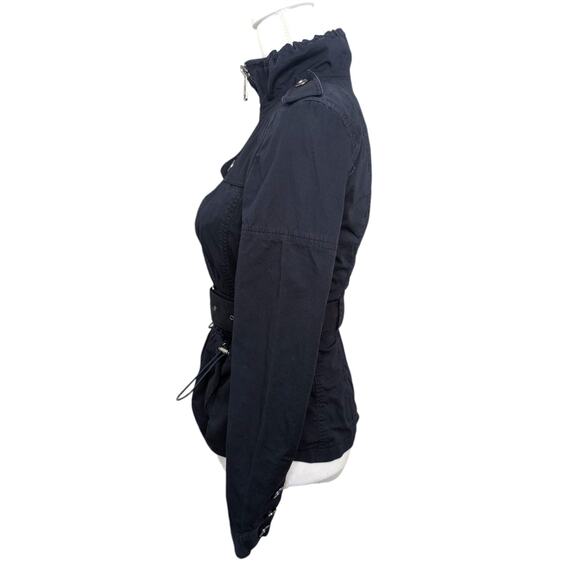 Burberry Brit Lightweight Belted Field Jacket Navy Blue Nova Check 4 - Picture 3 of 12